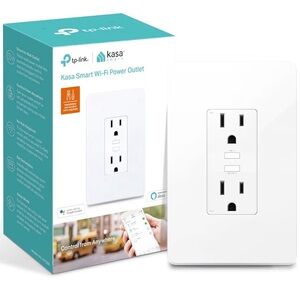 Kasa Smart Plug KP200, In-Wall Smart Home Wi-Fi Outlet Works with Alexa, Google